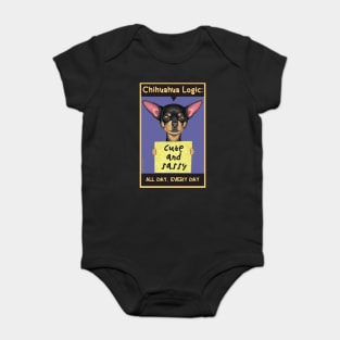 Cute Chihuahua Dog with Black and Tan Chihuahua tee Baby Bodysuit